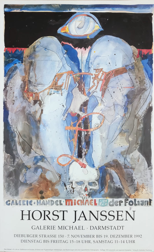 Horst Janssen original art poster monographed - 24.8"×39.4" (63×100cm)