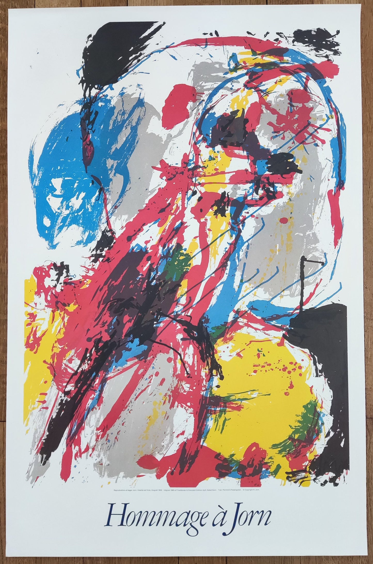 Asger Jorn original art poster - 25.6"×39.4" (65×100cm)