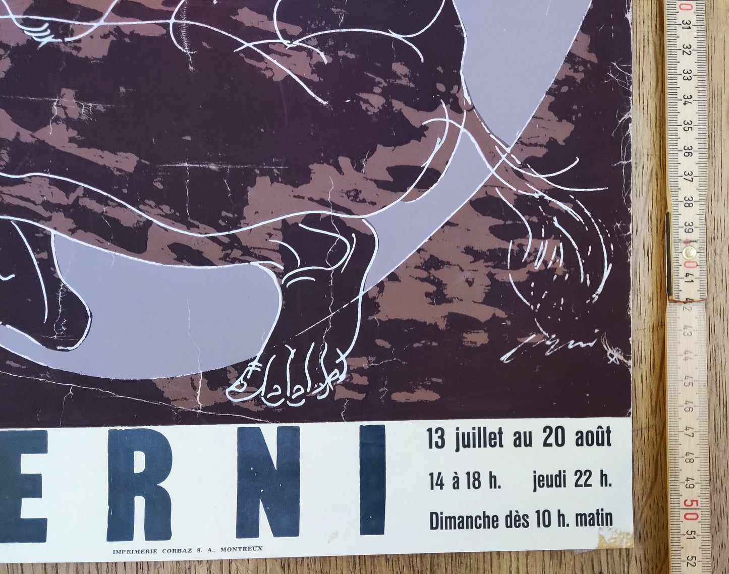 Hans Erni original art poster - 14.0"×20.5" (35.5×52cm)