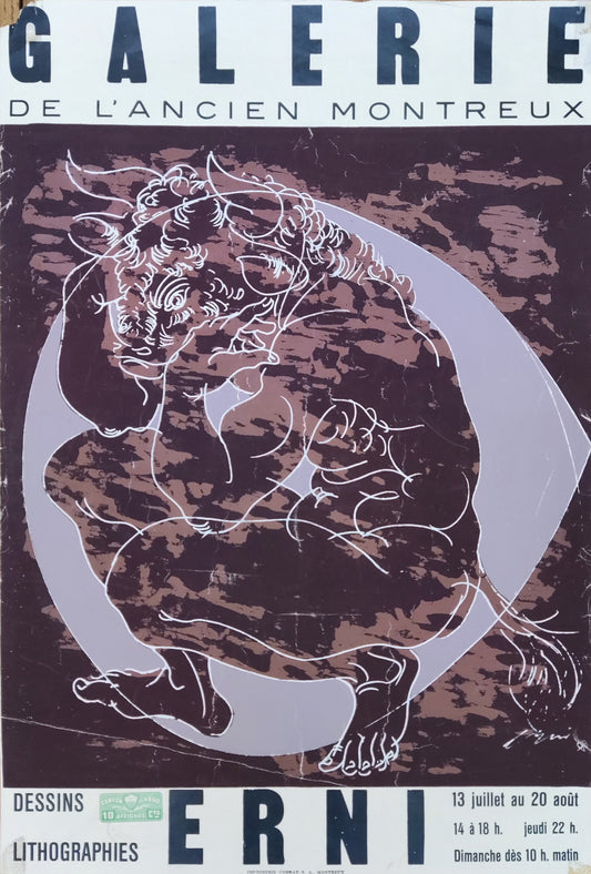 Hans Erni original art poster - 14.0"×20.5" (35.5×52cm)