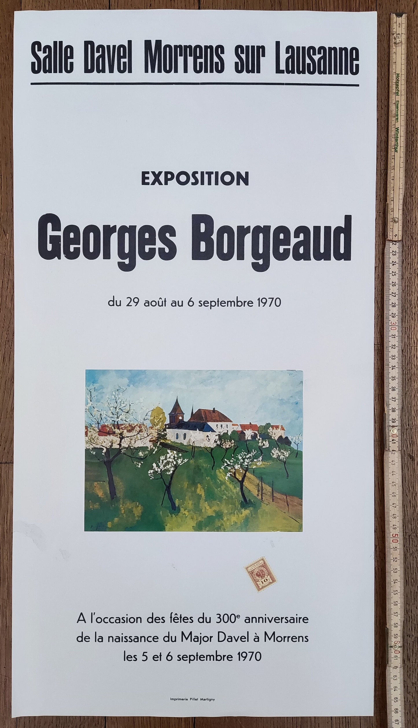 Georges Borgeaud  original art poster - 13.8"×26.8" (35×68cm)