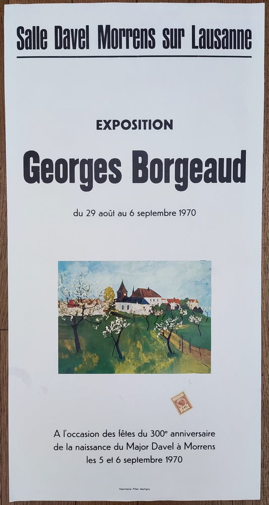 Georges Borgeaud  original art poster - 13.8"×26.8" (35×68cm)