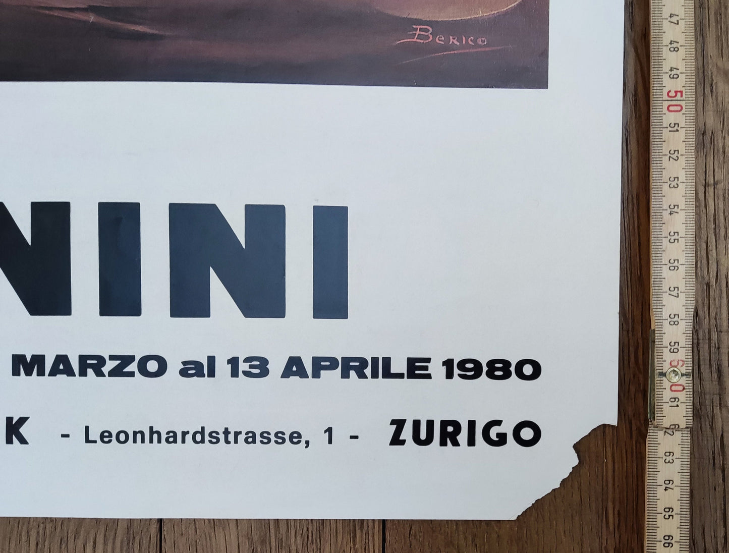 Alberico Zanini original art poster used - 15.4"×26.0" (39×66cm)