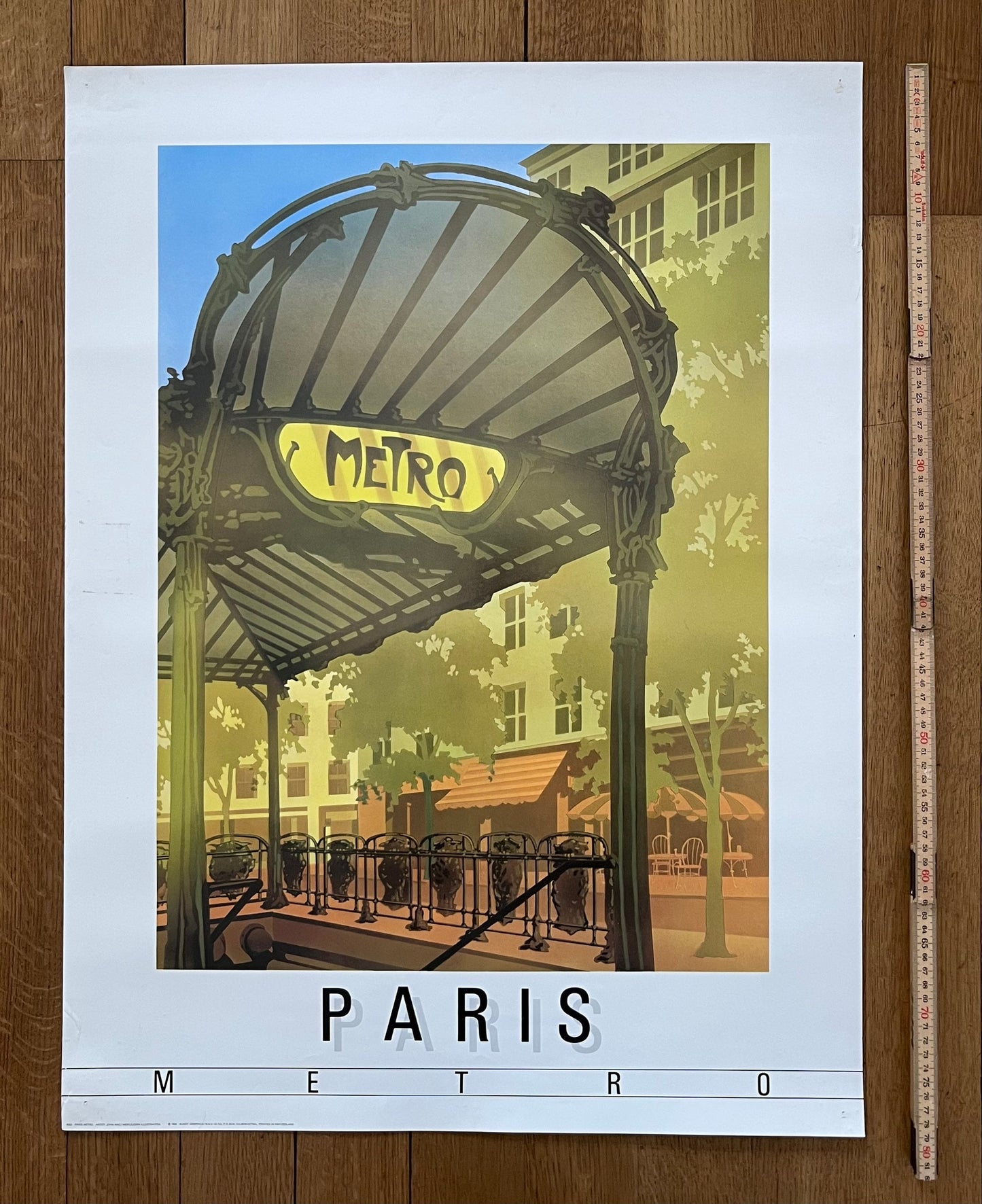 Paris Metro original art poster - 23.6"×31.5" (60×80cm)