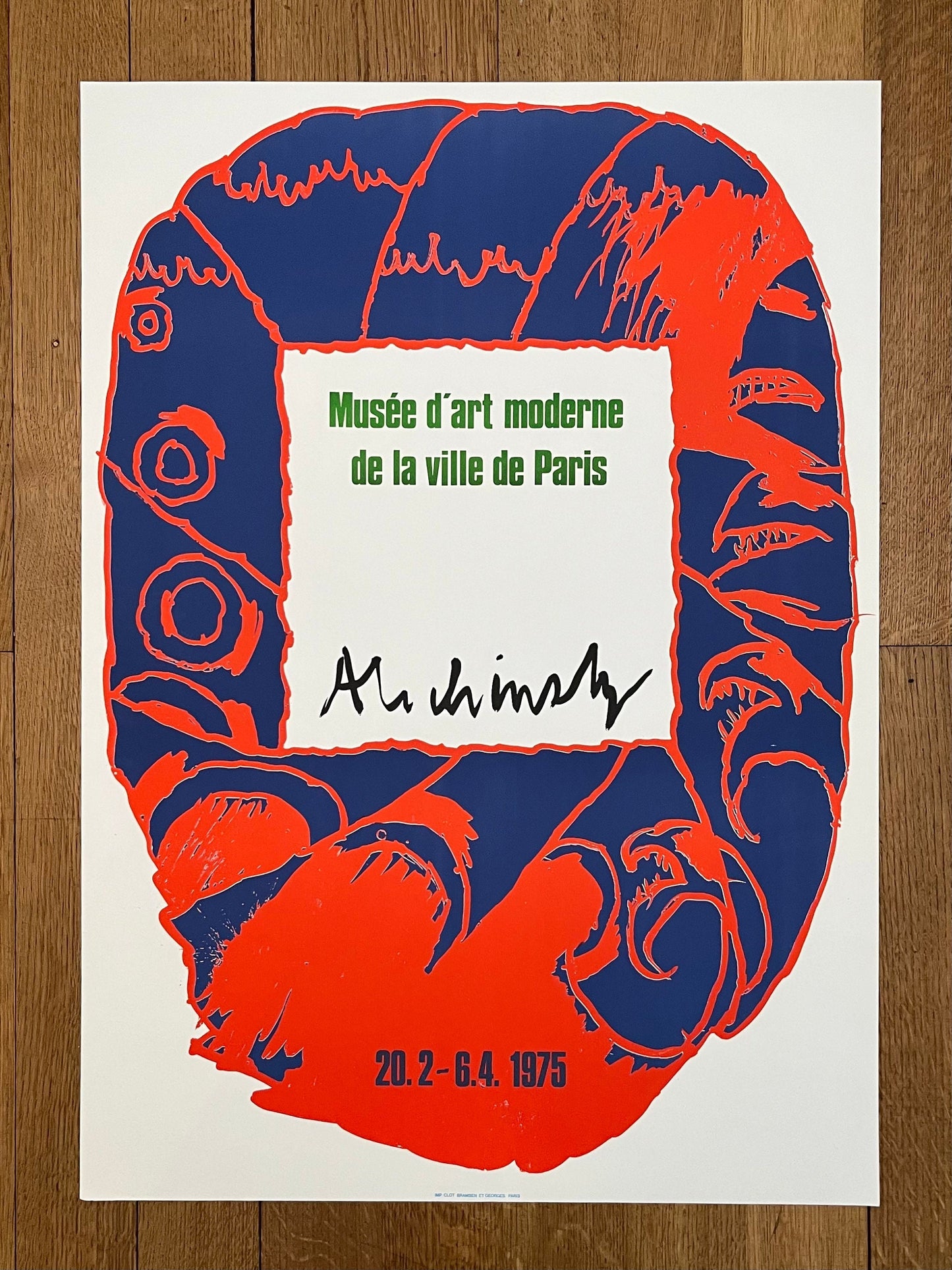 Alechinsky art exhibition poster - 22.0"×30.7" (56×78cm)