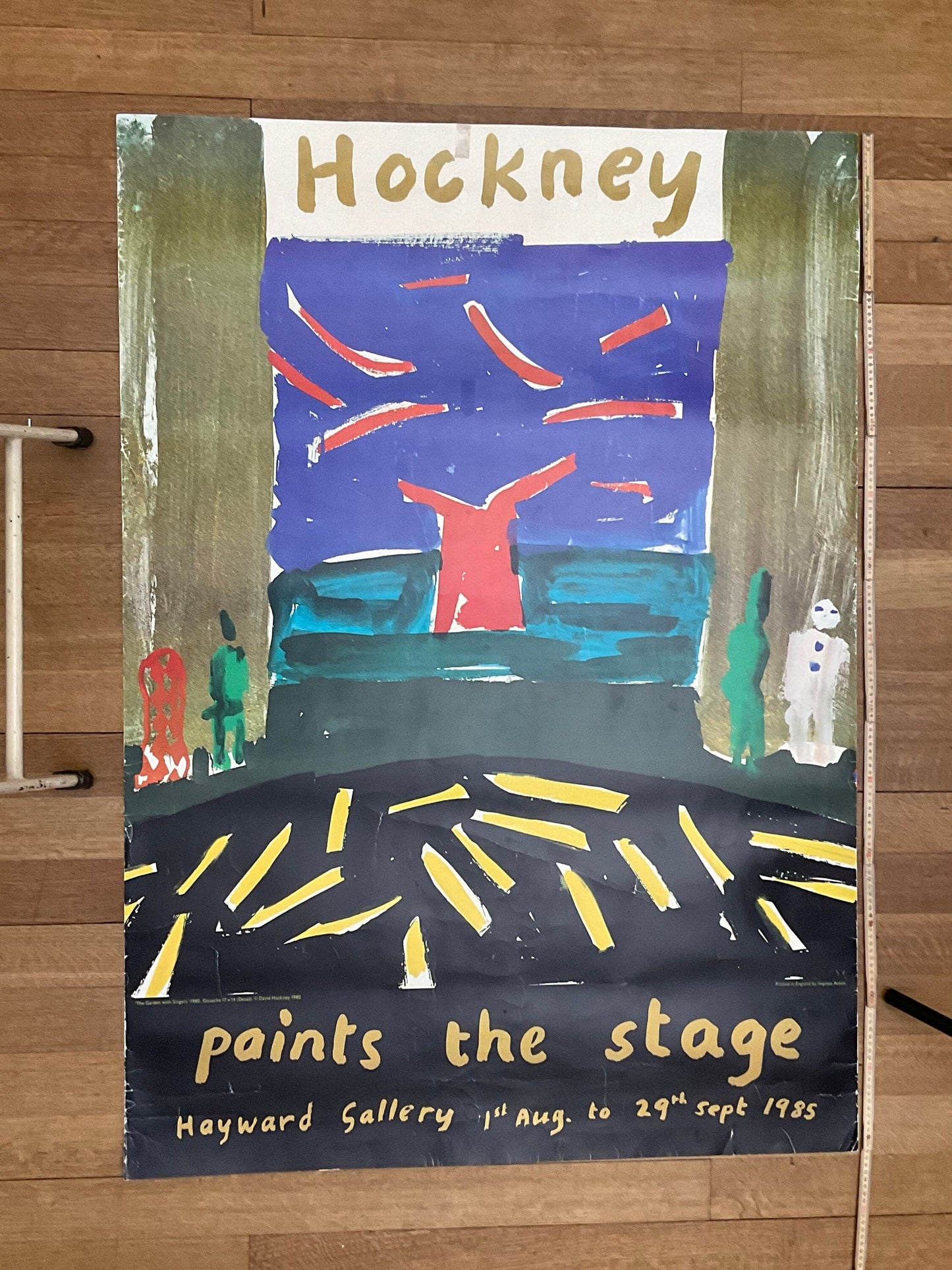 David Hockney paints the stage vintage poster used - 40.2"×56.3" (102×143cm)