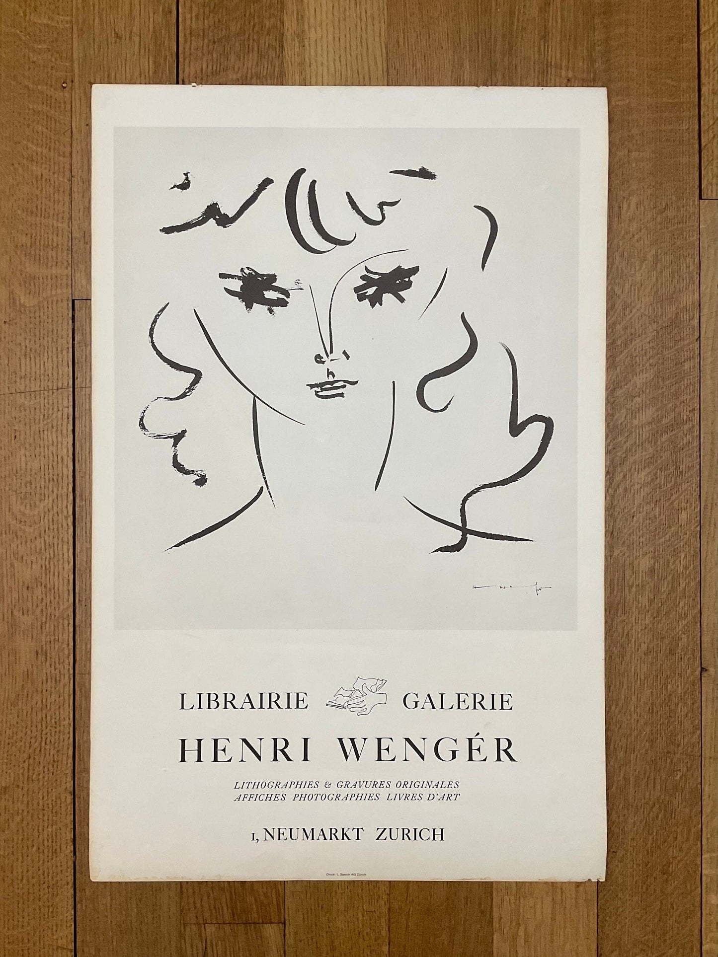 Henri Wengér vintage poster - 16.5"×25.6" (42×65cm)