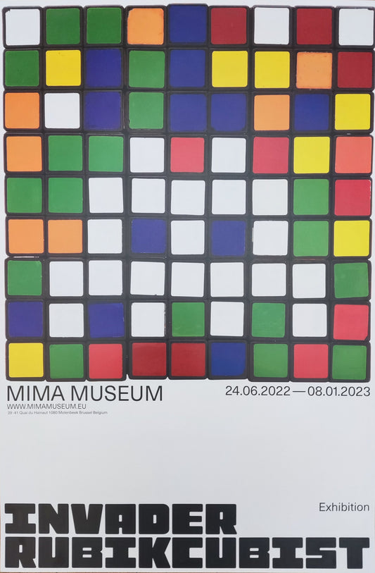 Invader Rubikcubist art exhibition poster - 15.7"×23.2" (40×59cm)