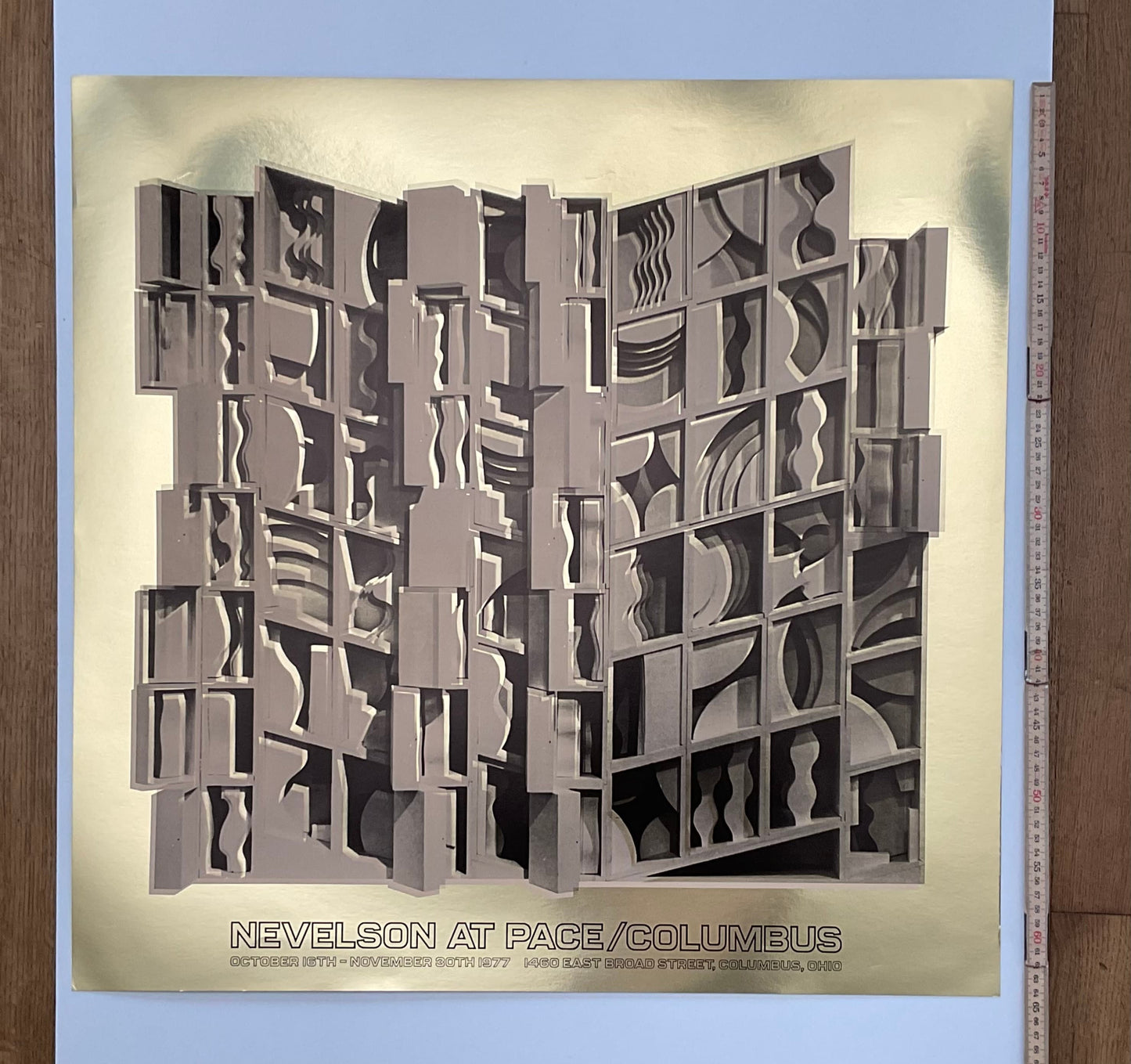 Louise Nevelson vintage art exhibition poster - 25.6"×26.0" (65×66cm)