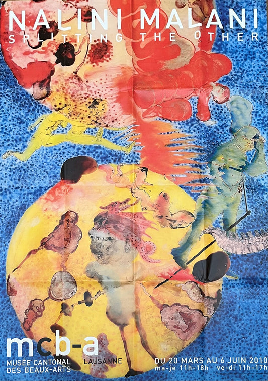 Nalini Malani original art poster folded - 35.0"×50.4" (89×128cm)