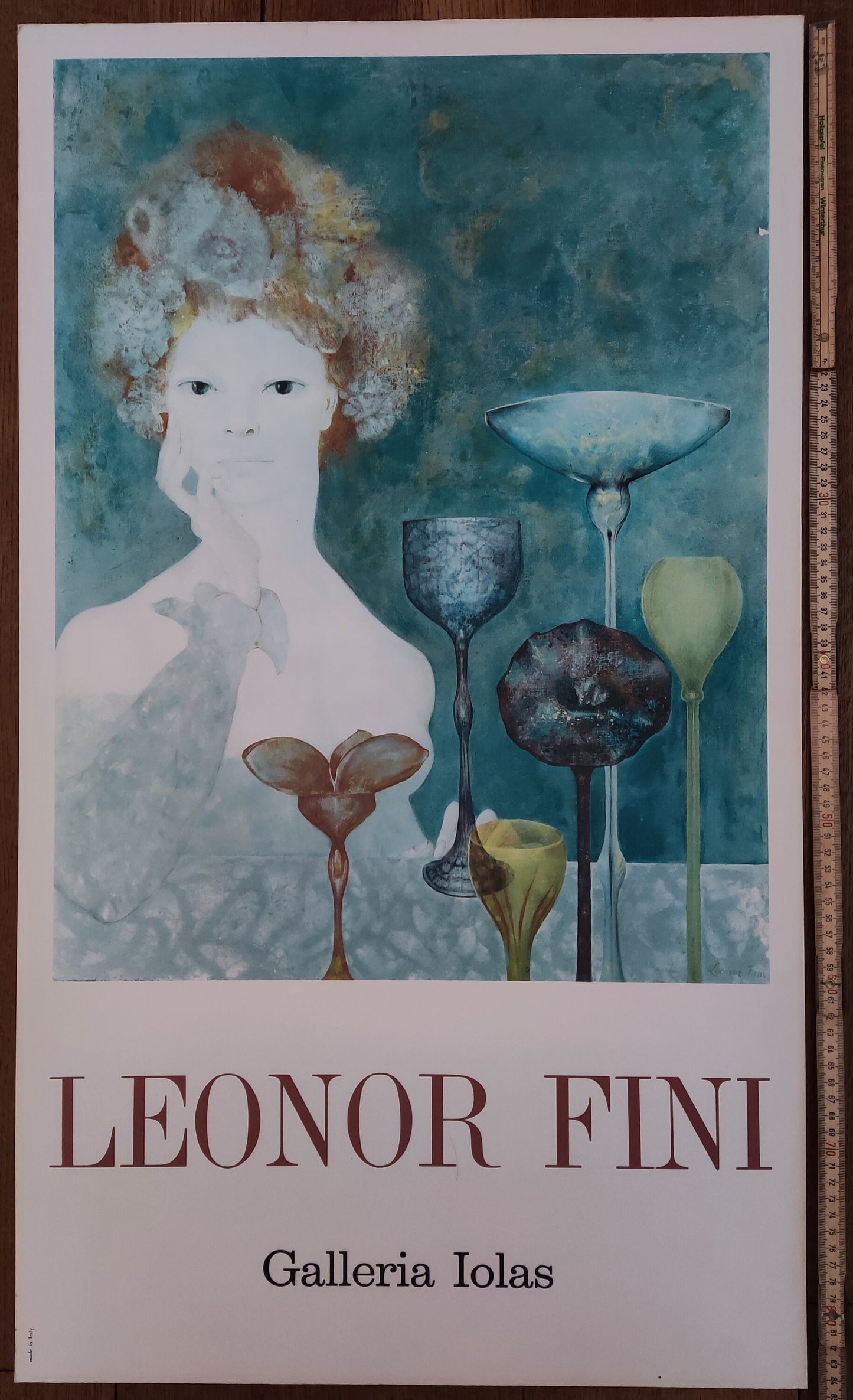 Leonor Fini original art exhibition poster - 19.7"×33.5" (50×85cm)