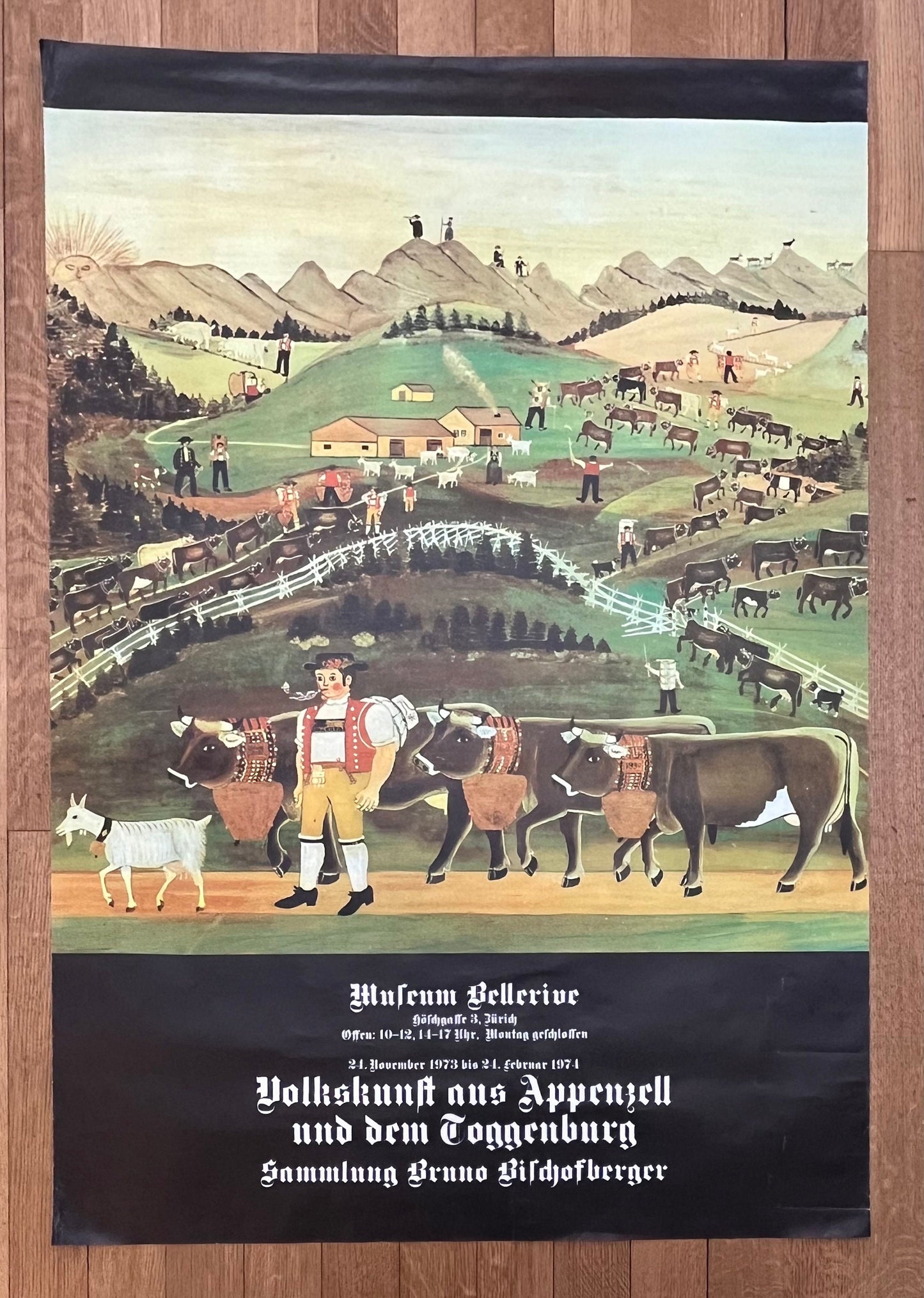 Appenzell vintage exhibition poster - 35.6"×50.4" (90.5×128cm)