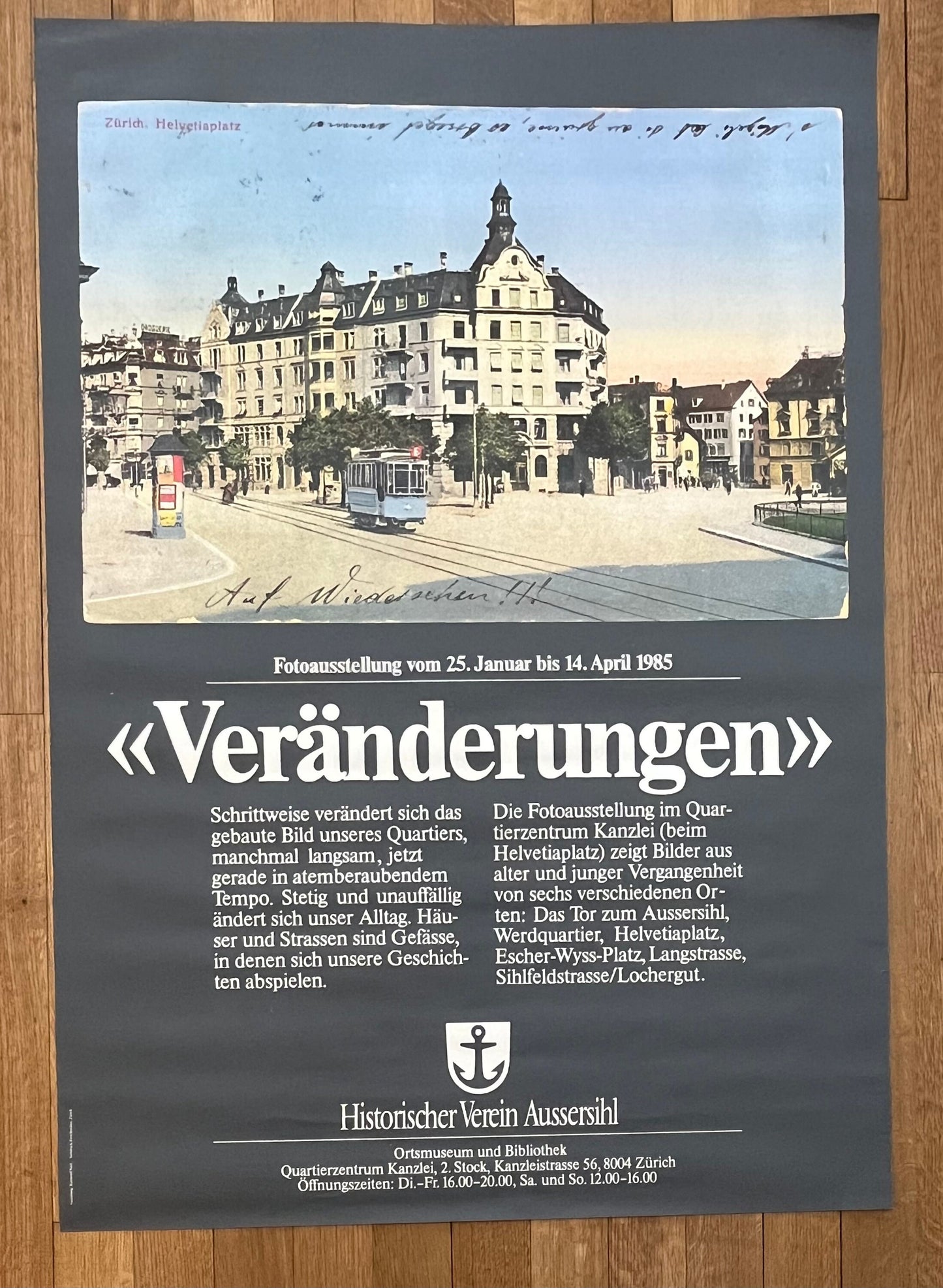 Vintage Zurich exhibition poster - 35.6"×50.2" (90.5×127.5cm)