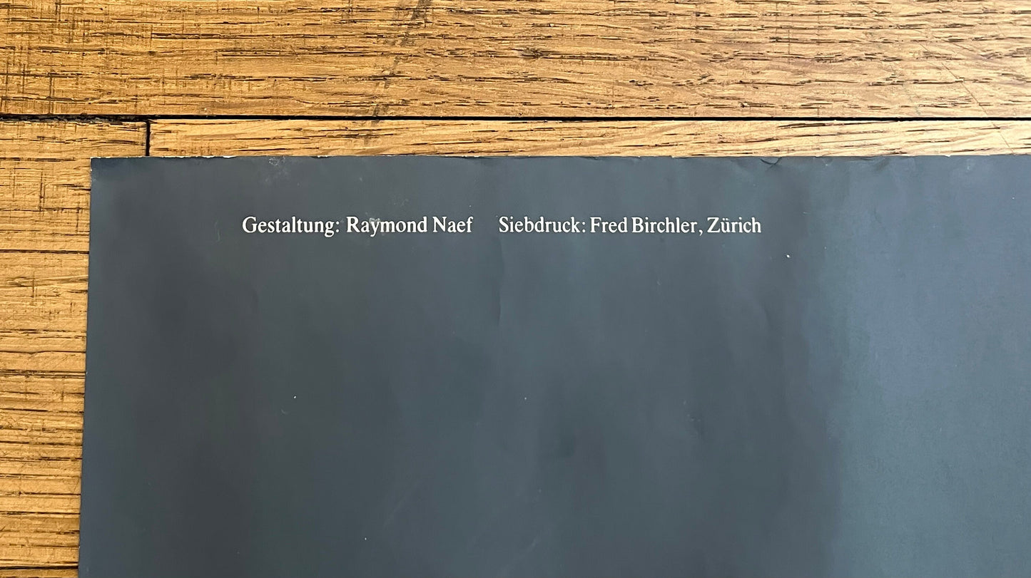 Vintage Zurich exhibition poster - 35.6"×50.2" (90.5×127.5cm)