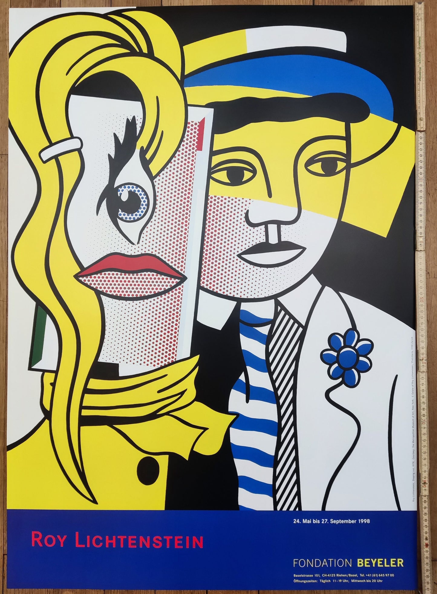 Roy Lichtenstein art exhibition poster - 27.0"×38.6" (68.5×98cm)