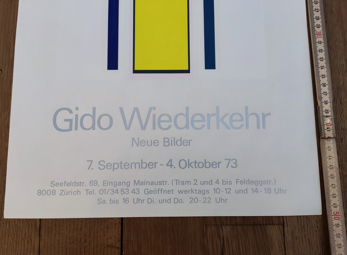 Gido Wiederkehr original art poster silkscreen - 13.4"×19.7" (34×50cm)