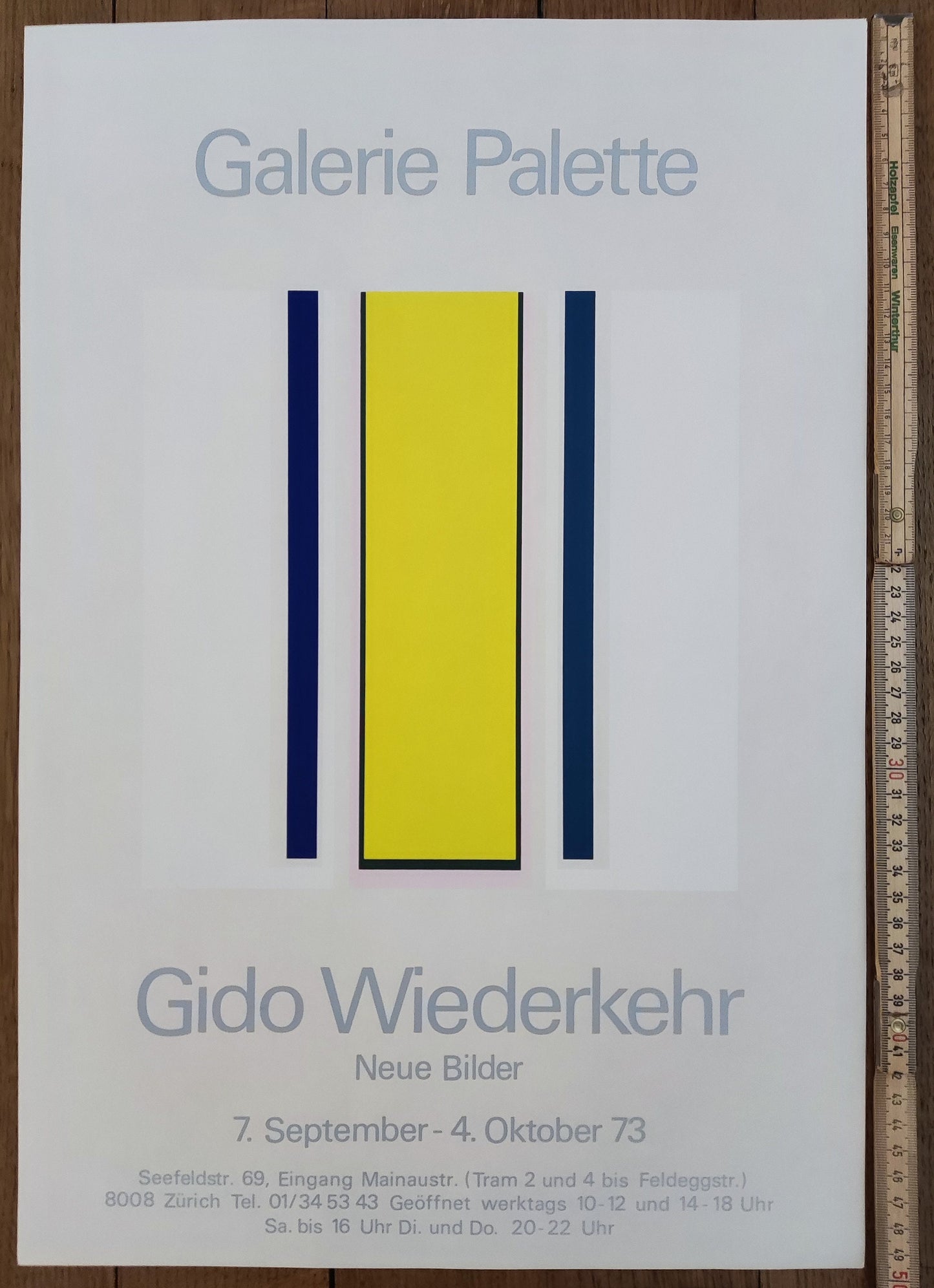 Gido Wiederkehr original art poster silkscreen - 13.4"×19.7" (34×50cm)