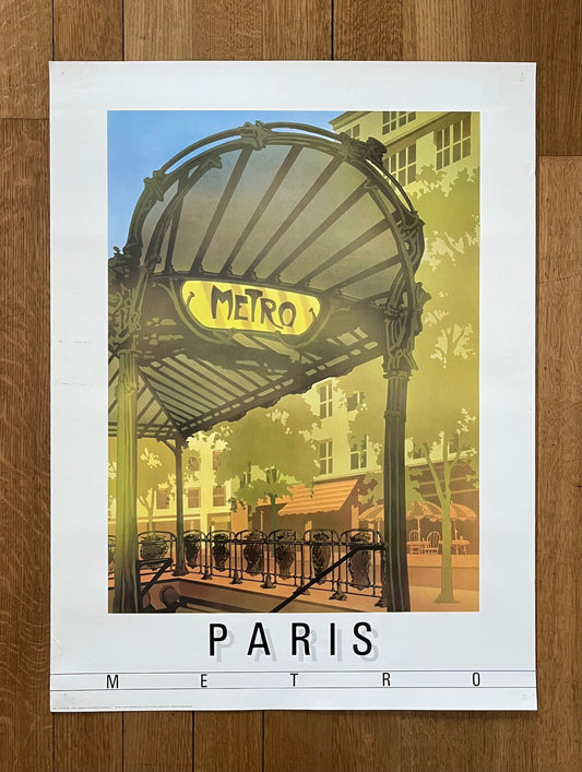 Paris Metro original art poster - 23.6"×31.5" (60×80cm)