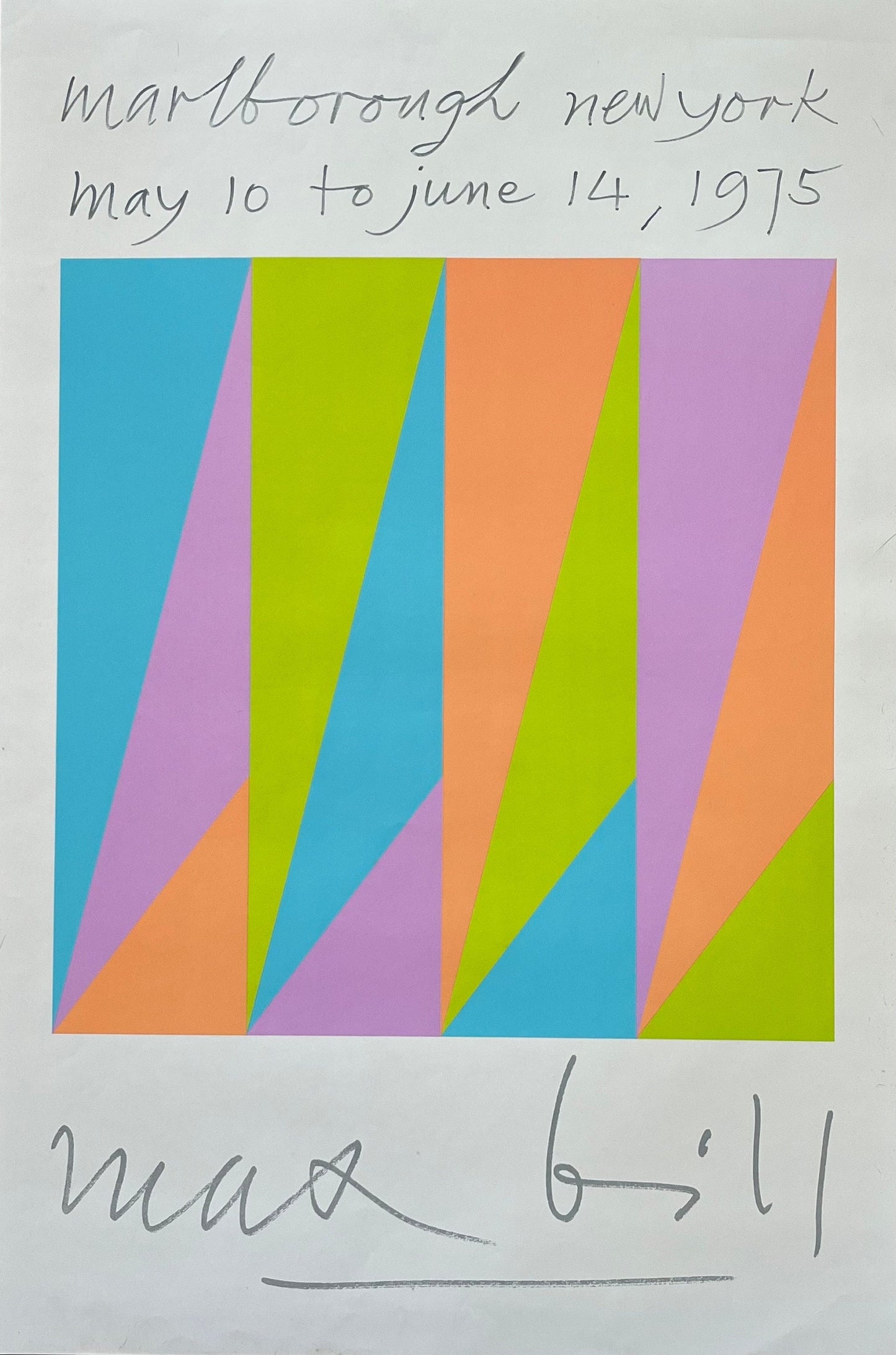 Max Bill original art poster - 24.8"×37.4" (63×95cm)