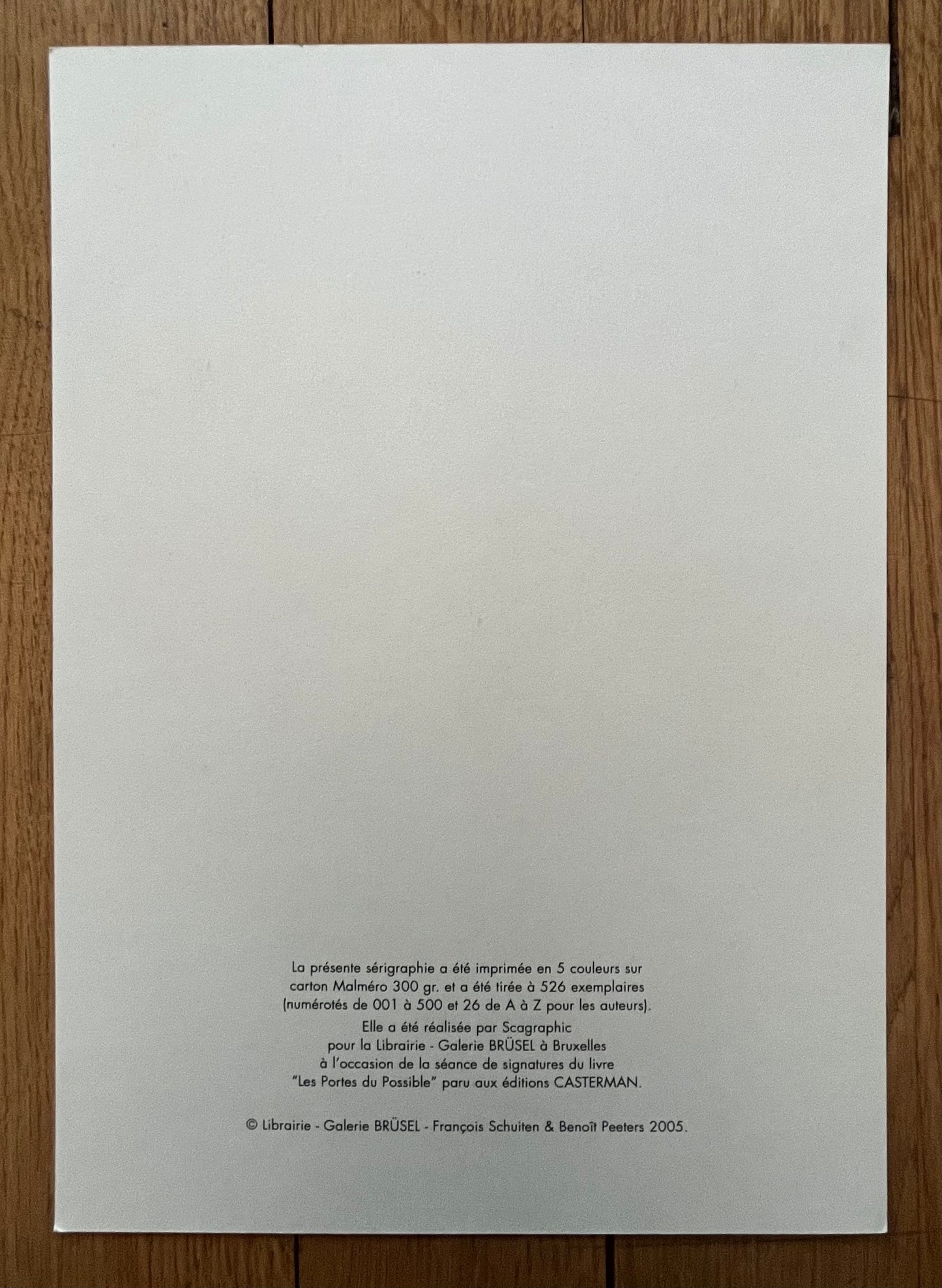Francois Schuiten original signed - 9.1"×12.8" (23×32.5cm)