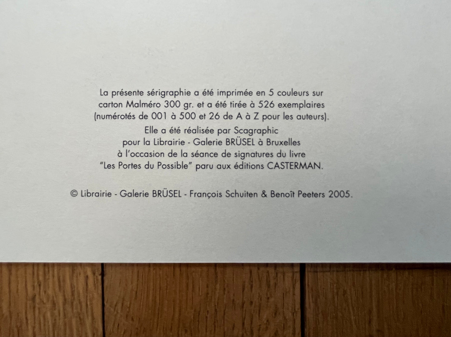 Francois Schuiten original signed - 9.1"×12.8" (23×32.5cm)