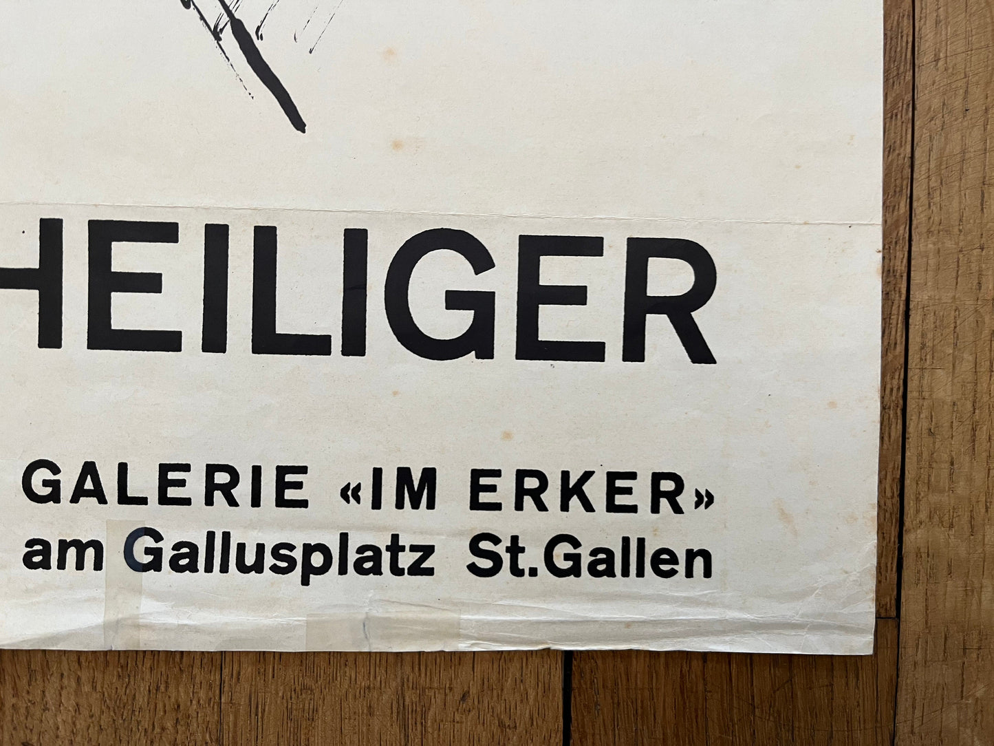 Bernhard Heiliger original art poster used - 20.3"×29.3" (51.5×74.5cm)