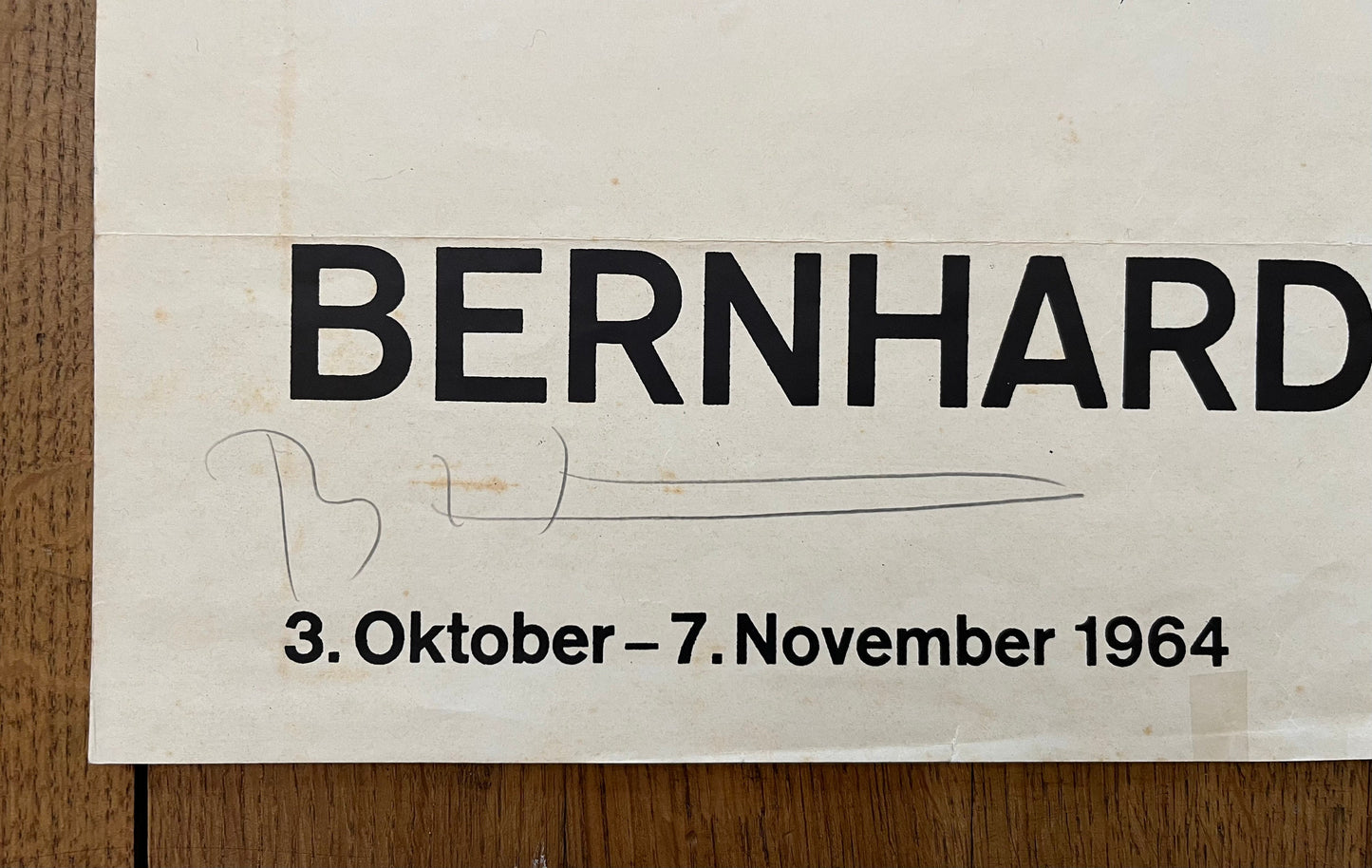 Bernhard Heiliger original art poster used - 20.3"×29.3" (51.5×74.5cm)