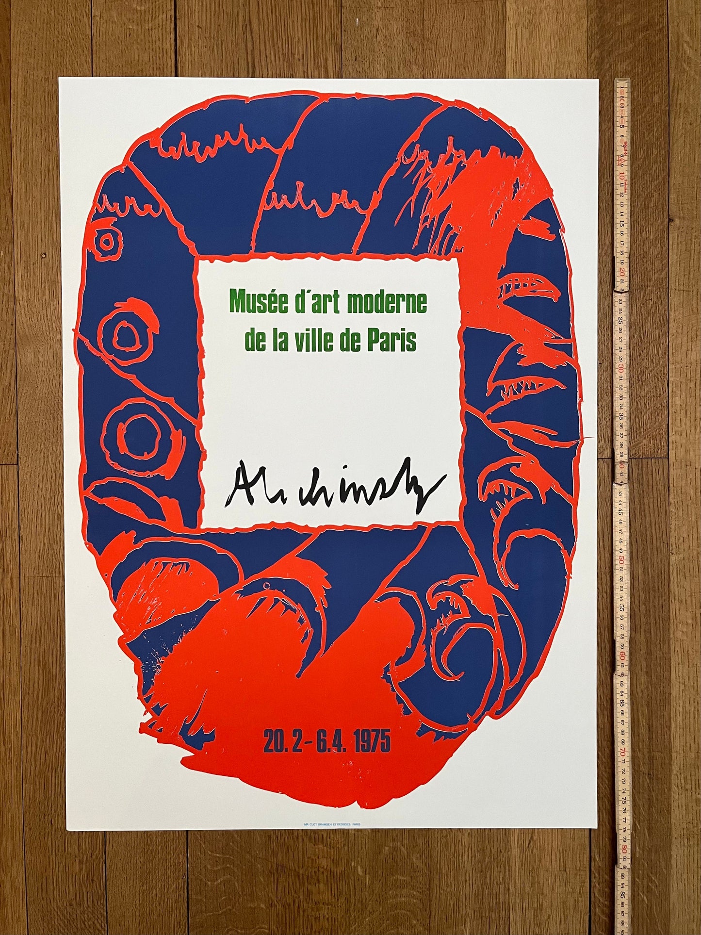 Alechinsky art exhibition poster - 22.0"×30.7" (56×78cm)
