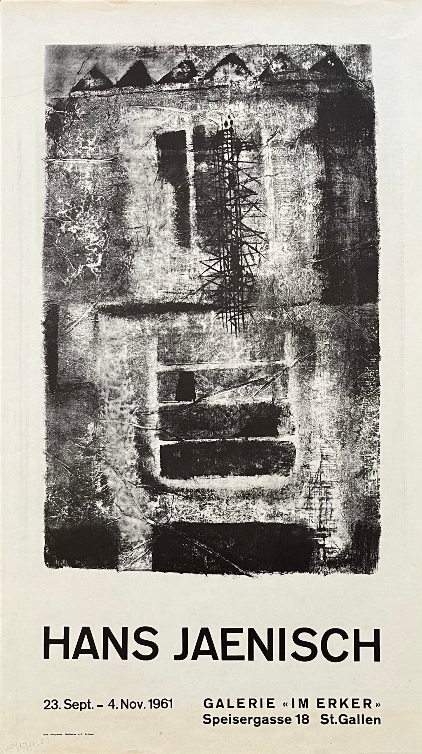 Hans Jaenisch original art poster - 18.5"×32.9" (47×83.5cm)