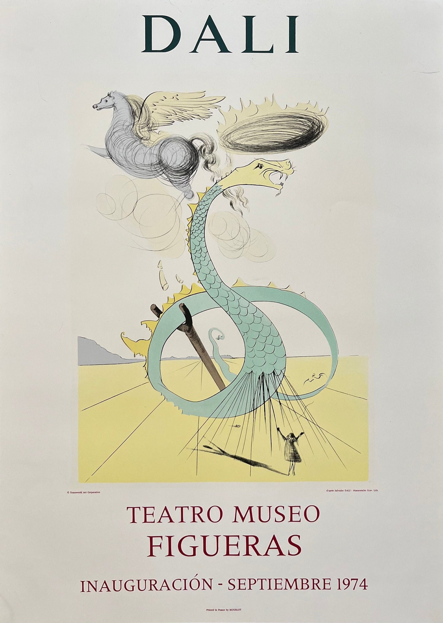 Dali original art poster - 20.5"×28.8" (52×73.2cm)