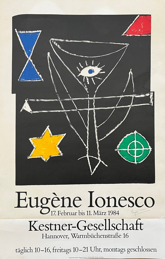 Ionesco original art poster signed - 21.3"×32.7" (54×83cm)