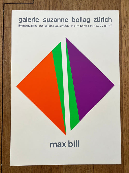 Max Bill original art poster - 12.2"×17.3" (31×44cm)