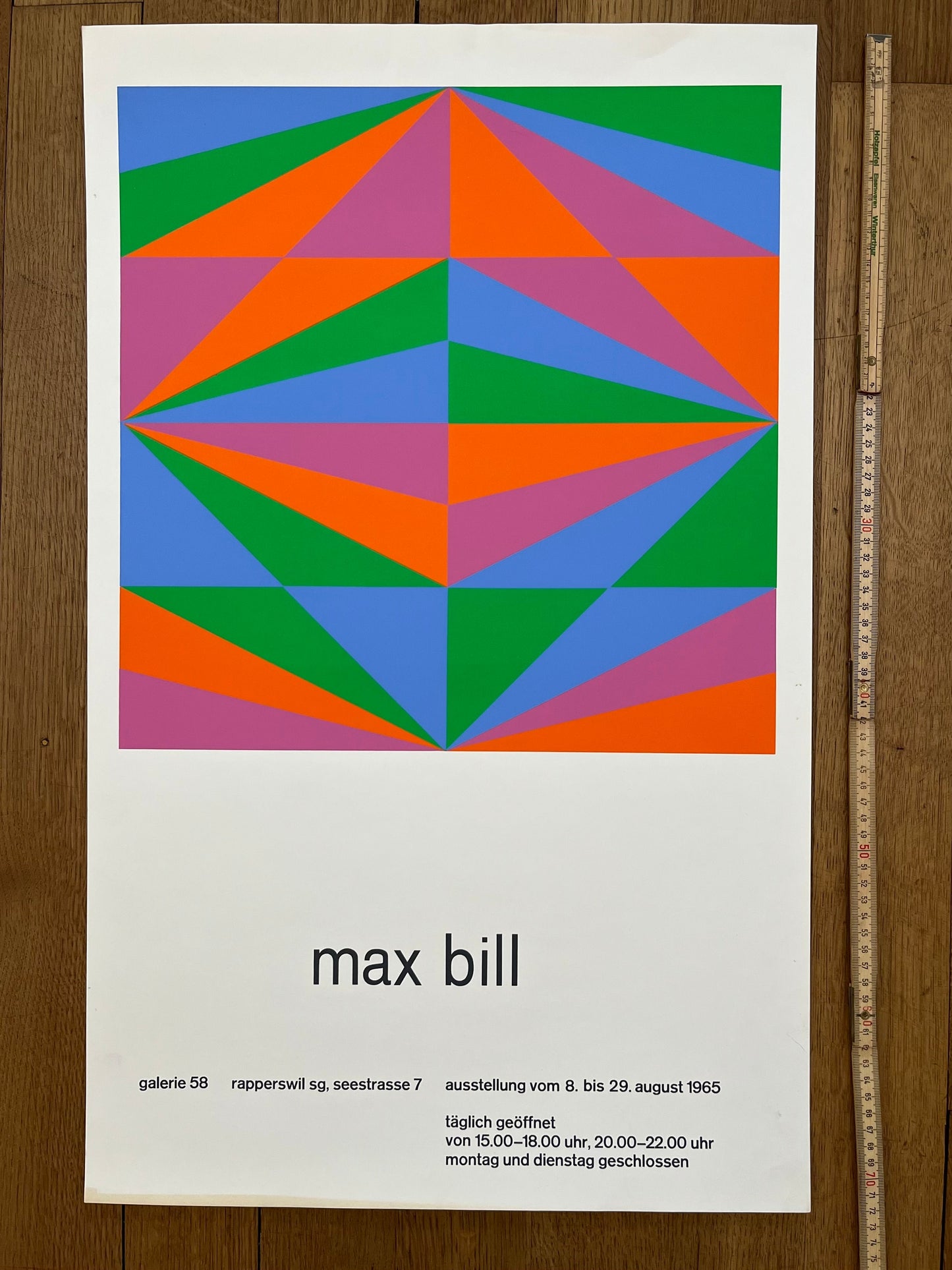 Max Bill original poster - 17.7"×28.7" (45×73cm)
