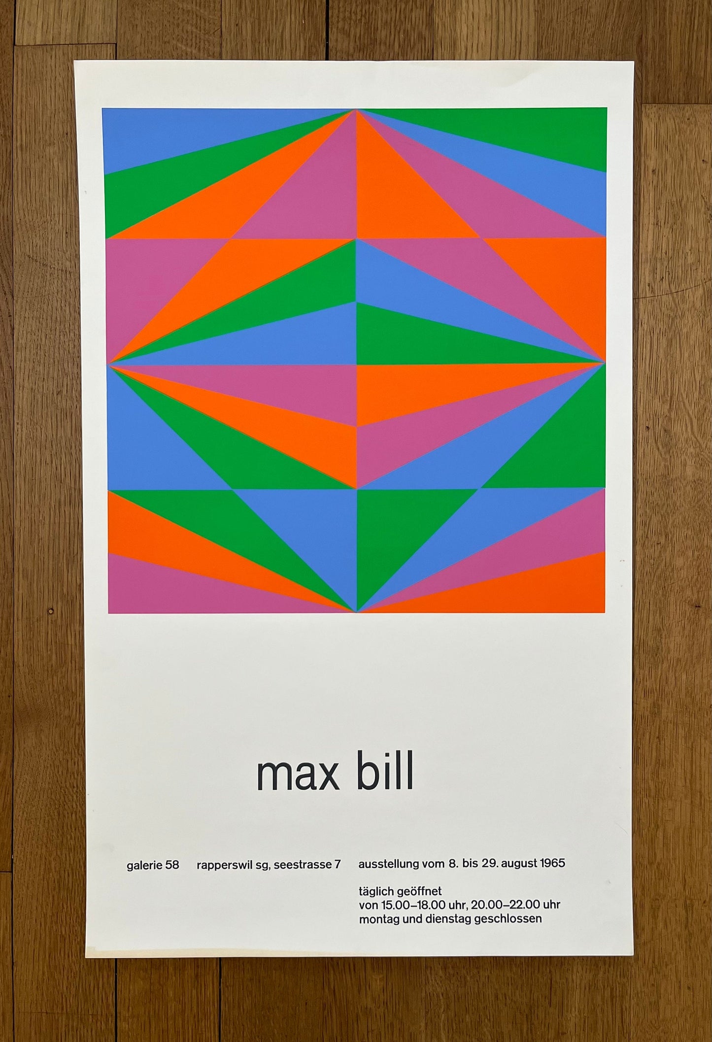 Max Bill original poster - 17.7"×28.7" (45×73cm)
