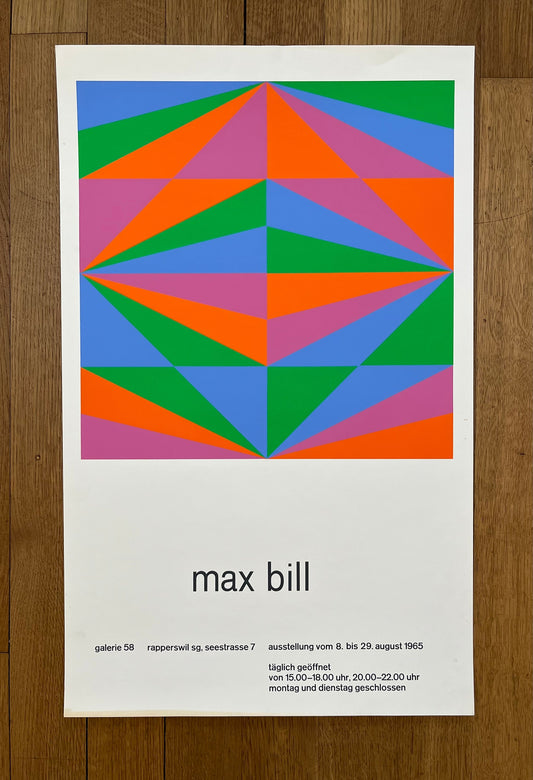 Max Bill original poster - 17.7"×28.7" (45×73cm)