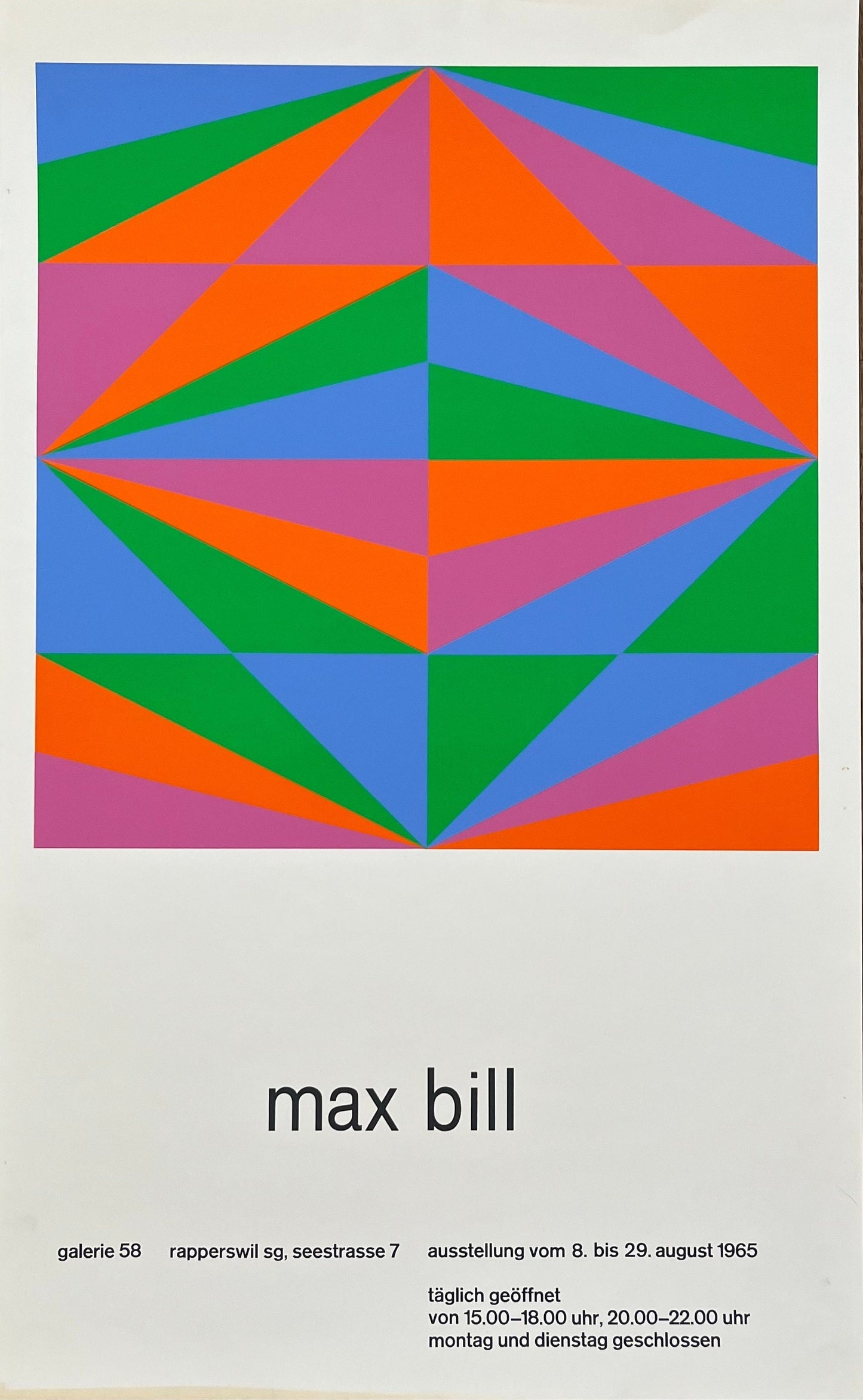 Max Bill original poster - 17.7"×28.7" (45×73cm)