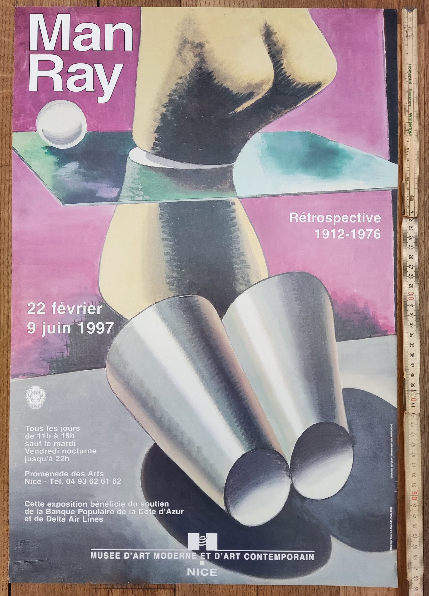 Man Ray original art exhibition poster - 15.7"×27.6" (40×70cm)