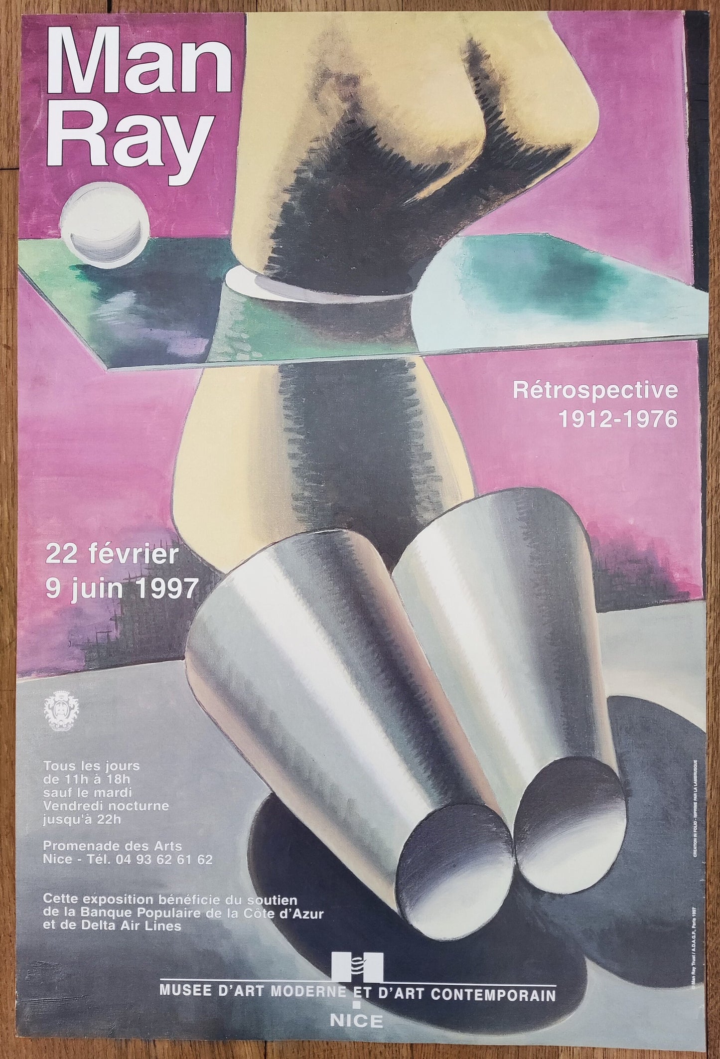 Man Ray original art exhibition poster - 15.7"×27.6" (40×70cm)