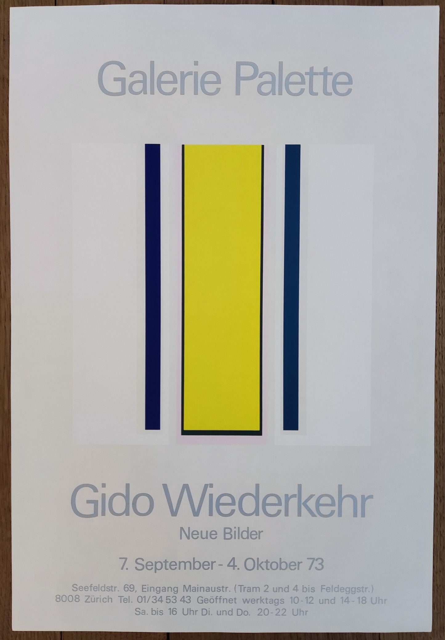 Gido Wiederkehr original art poster silkscreen - 13.4"×19.7" (34×50cm)