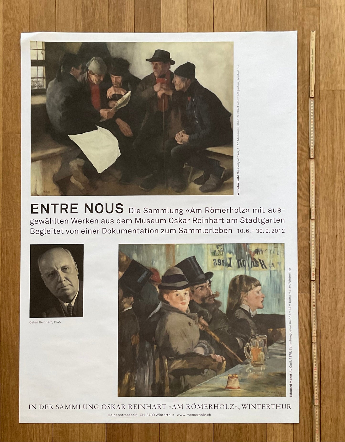 Édouard Manet "Entre nous" original art exhibition poster - 35.4"×50.4" (90×128cm)