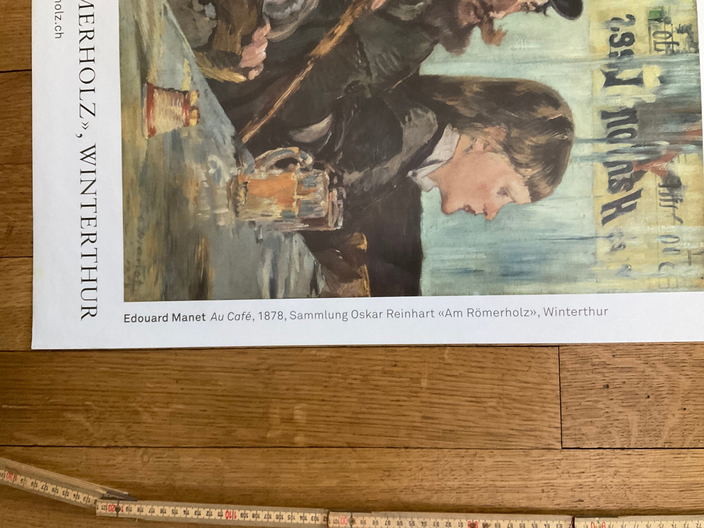 Édouard Manet "Entre nous" original art exhibition poster - 35.4"×50.4" (90×128cm)