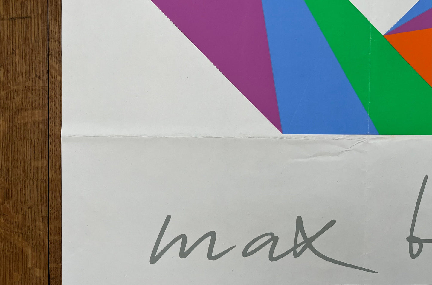 Max Bill original exhibition poster folded - 23.2"×33.1" (59×84cm)