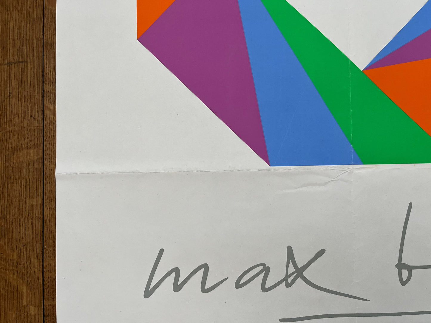 Max Bill original exhibition poster folded - 23.2"×33.1" (59×84cm)