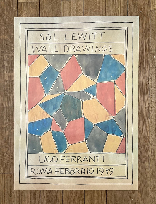 Sol Lewitt original art exhibition poster - 19.3"×27.2" (49×69cm)