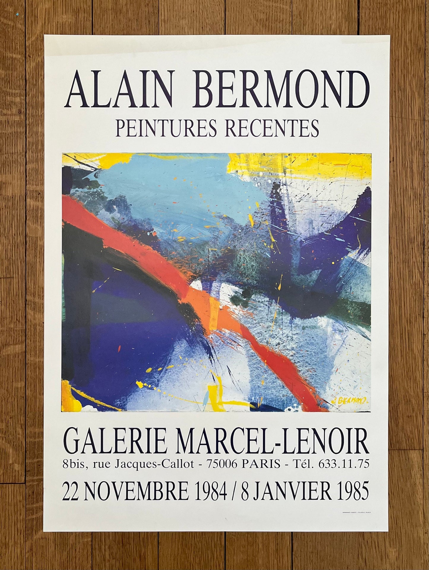 Alain Bermond original art poster - 17.5"×25.2" (44.5×64cm)
