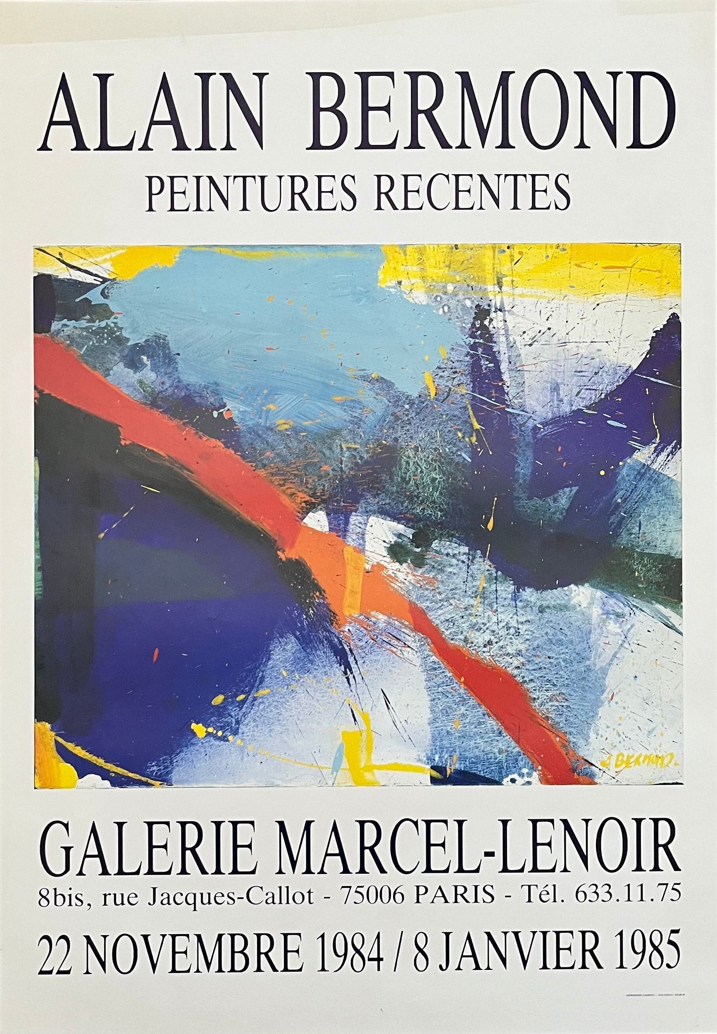 Alain Bermond original art poster - 17.5"×25.2" (44.5×64cm)