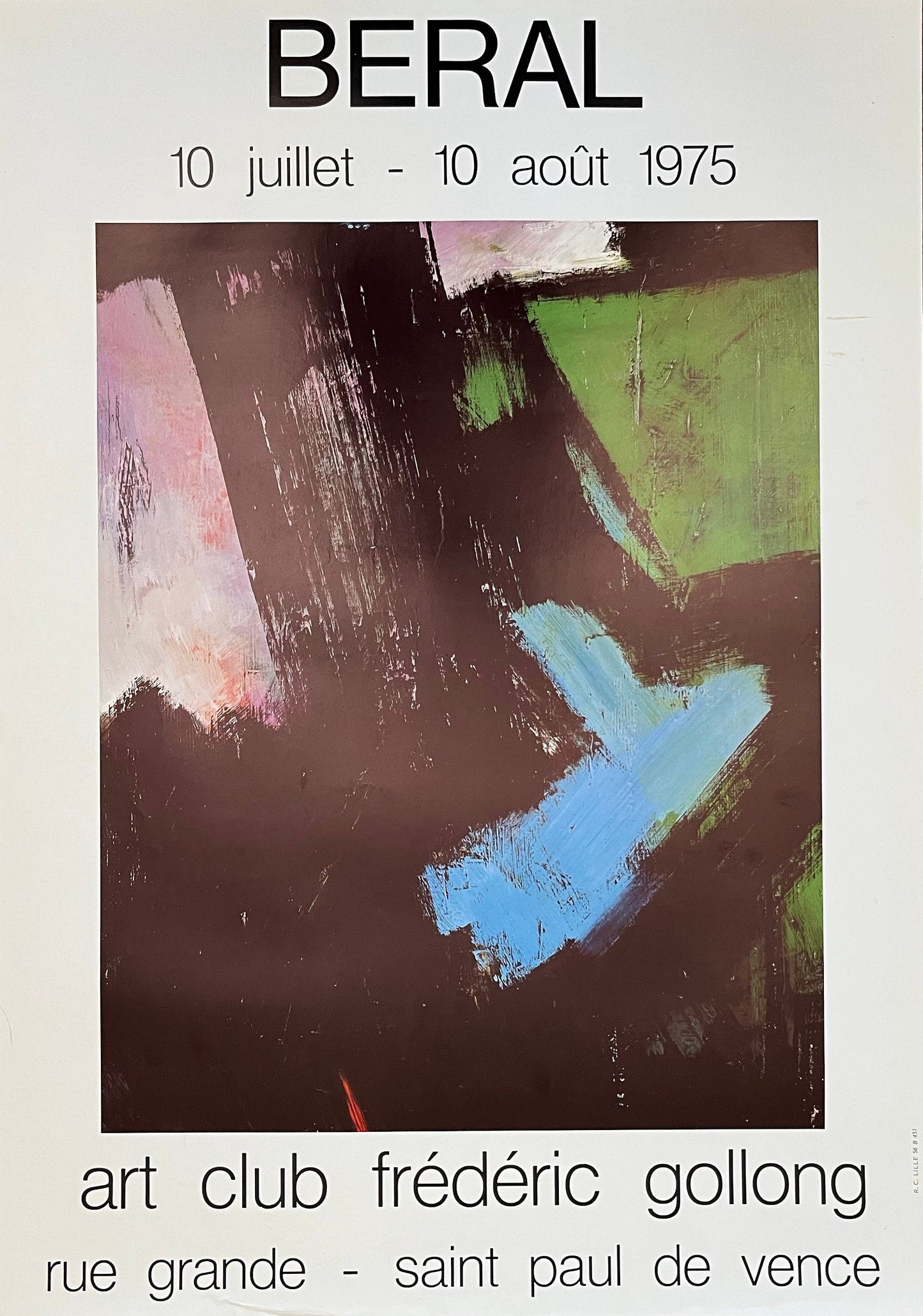 Alain Béral original art poster - 17.7"×25.2" (45×64cm)