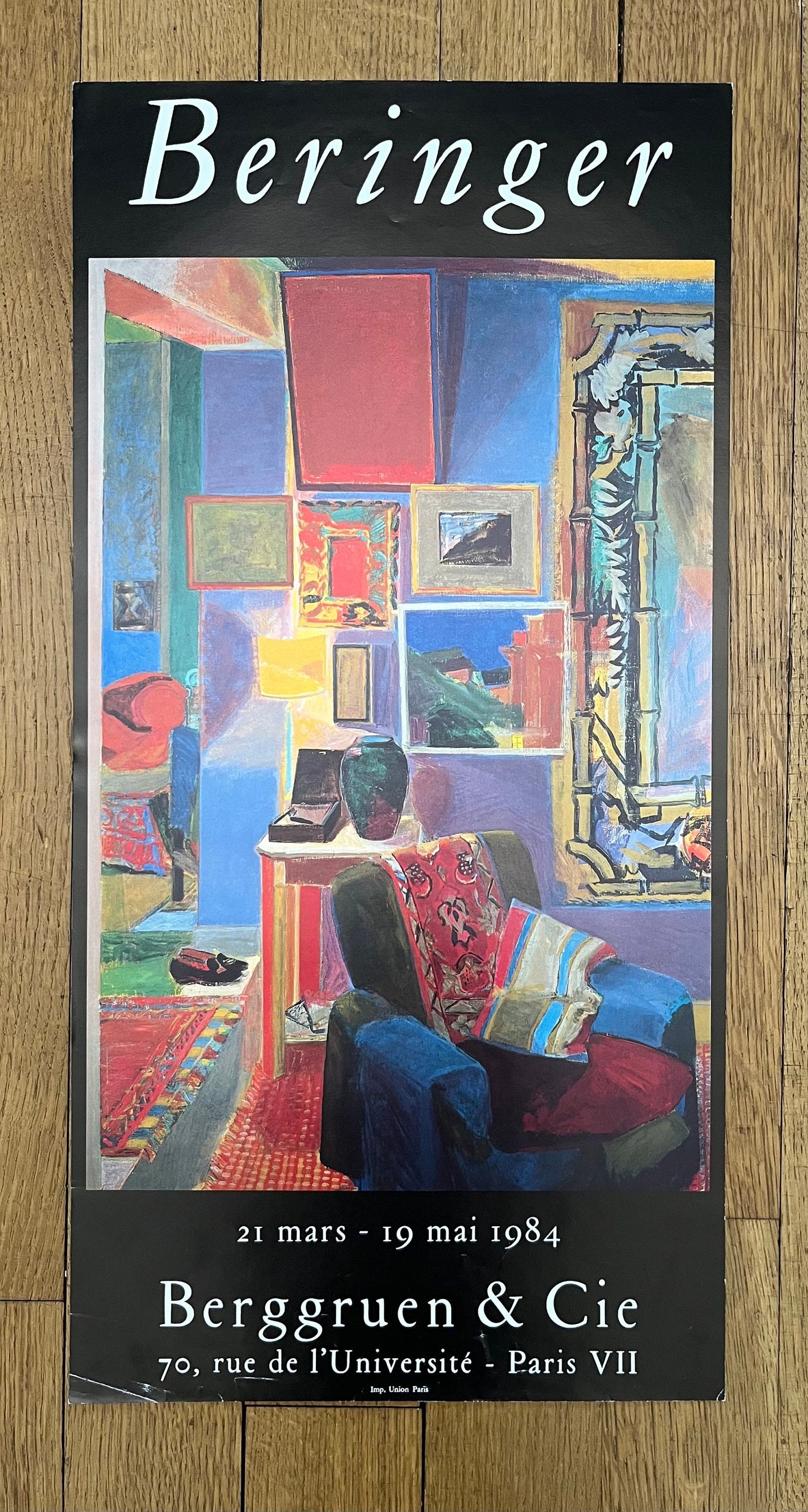 Gérard Beringer art exhibition poster - 12.6"×24.8" (32×63cm)
