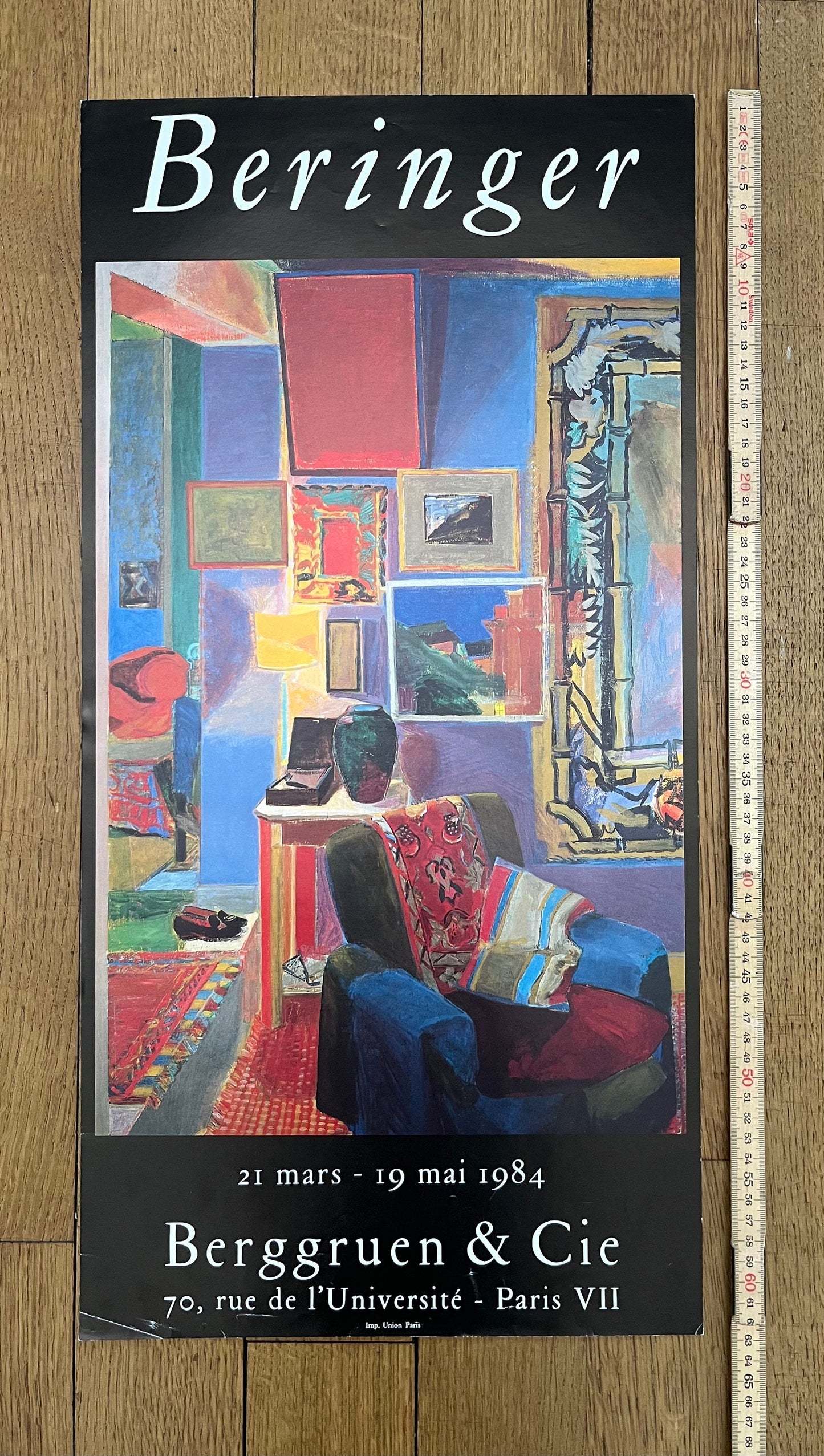 Gérard Beringer art exhibition poster - 12.6"×24.8" (32×63cm)