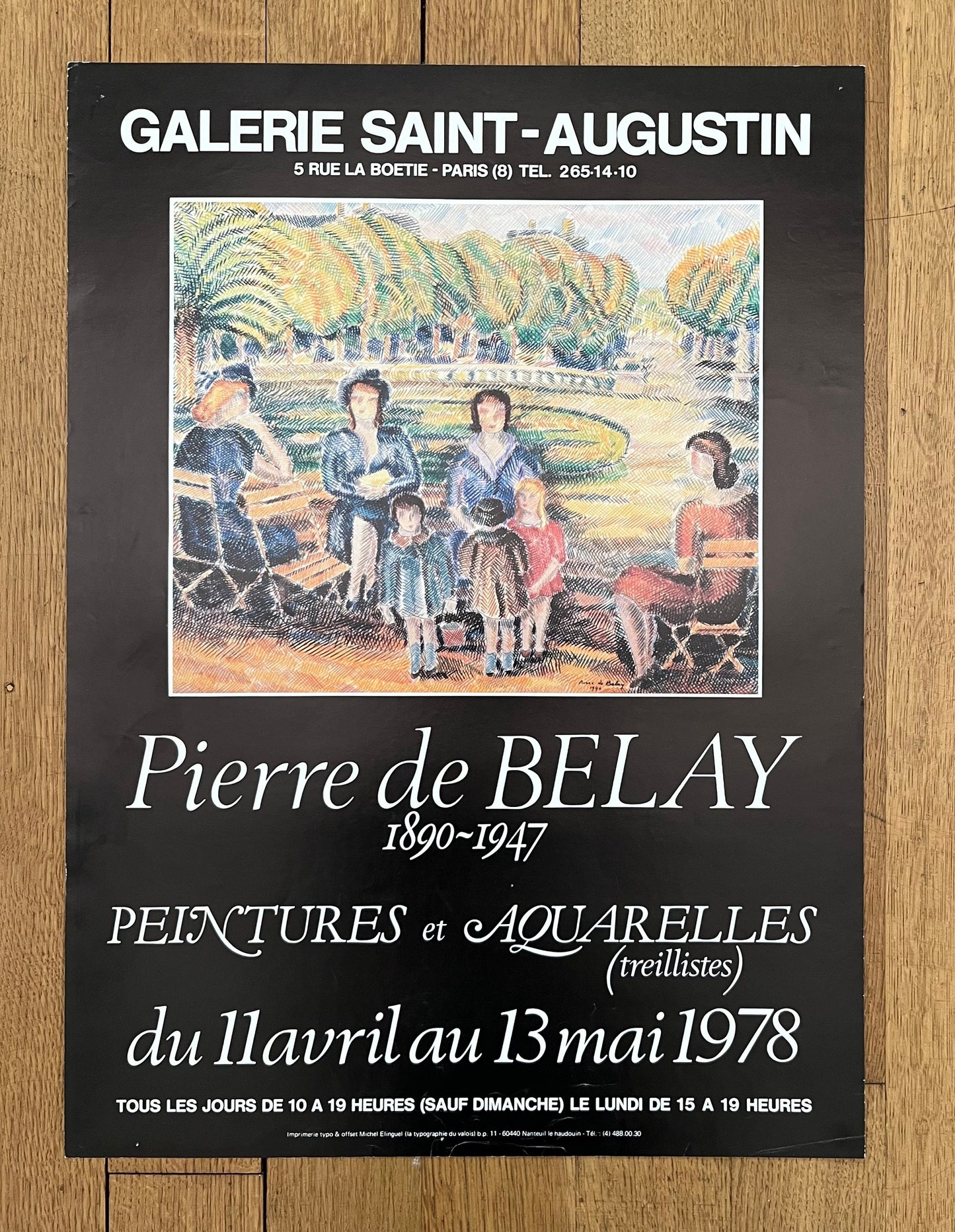 Pierre Savigny de Belay art exhibition poster - 17.3"×23.6" (44×60cm)